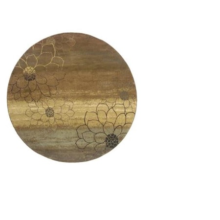 Sphinx By Oriental Weavers Area Rugs, Hudson 074A1 8' Round Round - Brown/ Beige-Polypropylene H074A1235RDST